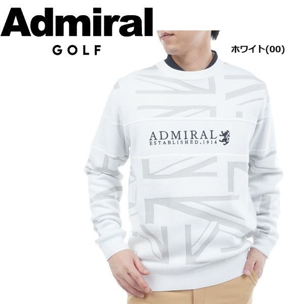 アドミラル ゴルフ メンズ UJジャガード クルーネックセーター ADMIRAL