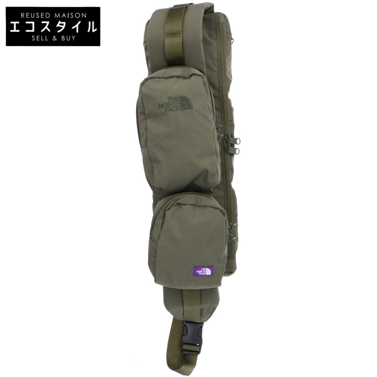 美品‼︎THE NORTH 見にくく FACE スリングバッグ ベビー 8L カーキ