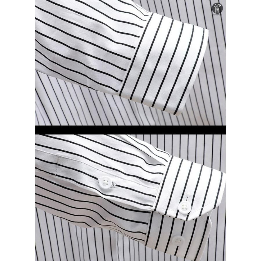 関送込!WTAPS カジュアル ストライプ コットン 長袖 Tシャツ ストライプシャツ メンズ 長袖シャツ ボダンダウンシャツ