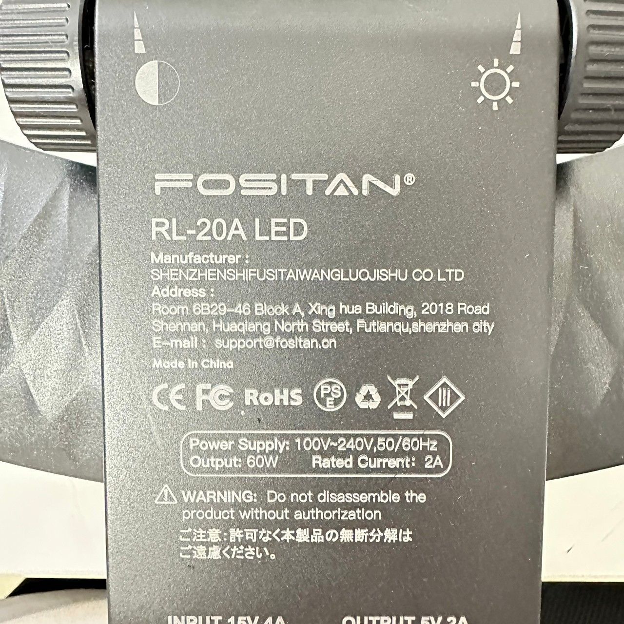 3200K-5500KFOSITAN RL-20A LED リングライト 照明 - 蛍光灯/電球