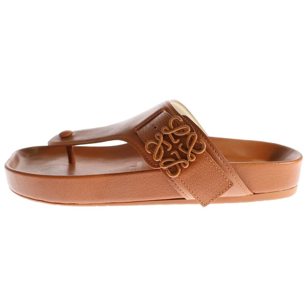 LOEWE ロエベ ANAGRAM EASE MULE アナグラム レザーサンダル ミュール ブラウン M616465X14