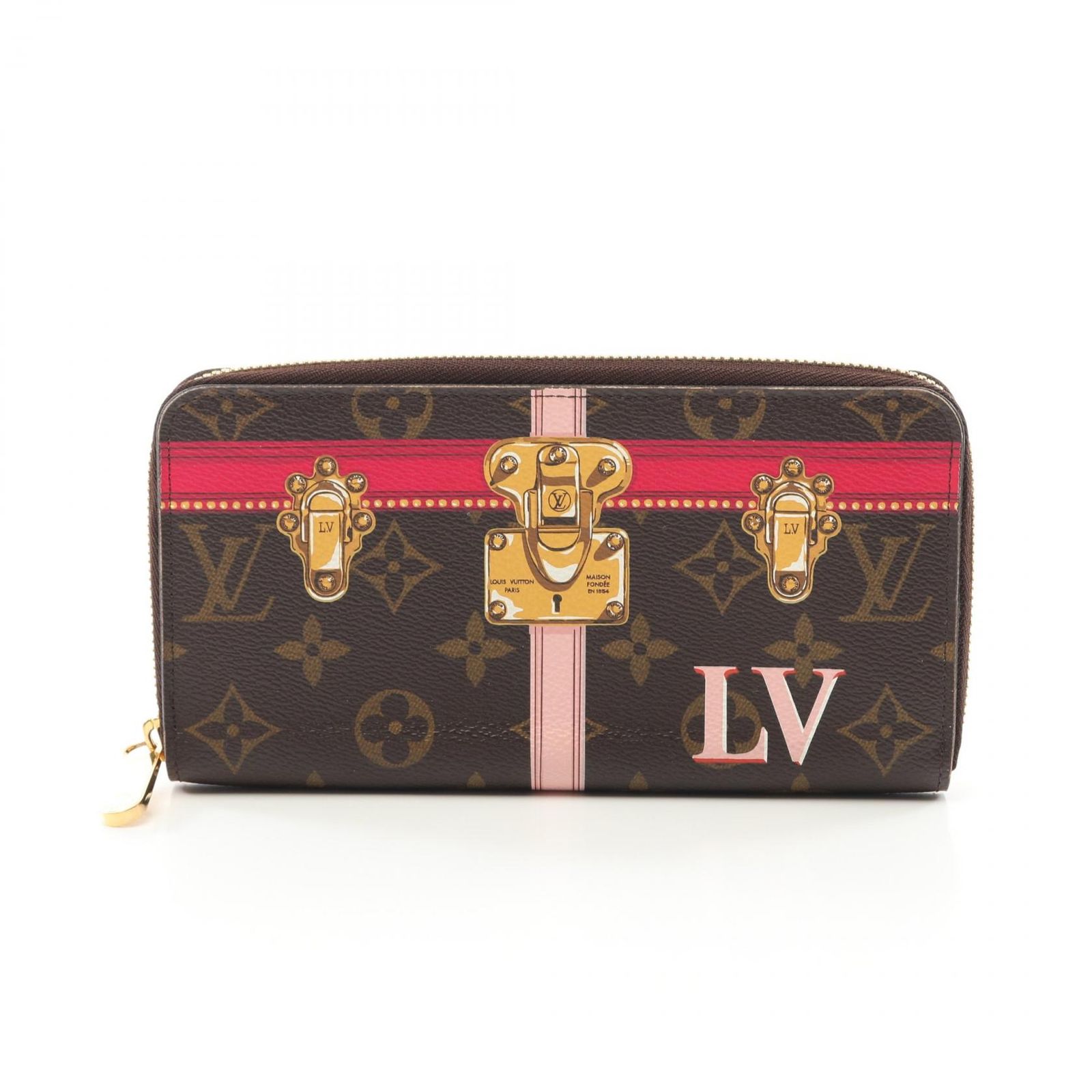 LOUIS VUITTON ルイ ヴィトン ジッピーウォレット モノグラムサマートランク ラウンド長財布