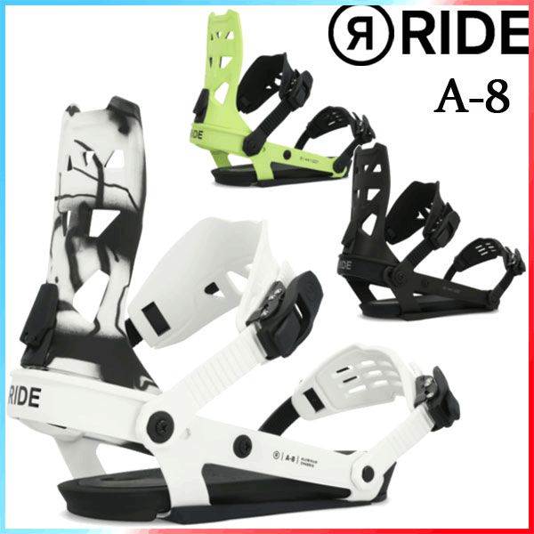 即出荷 23-24 RIDE/ライド A-8 エーテン メンズ レディース ビンディング バインディング スノーボード 2024 型落ち M(24.0～28.0cm) BLACK @超メルカリ市