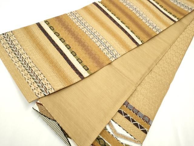 平和屋着物●太鼓柄袋帯　花織　横段吉祥文　正絹　逸品　CAAY2551hy 平和屋着物○太鼓柄袋帯 花織 横段吉祥文 正絹 逸品 CAAY2551hy - メルカリ