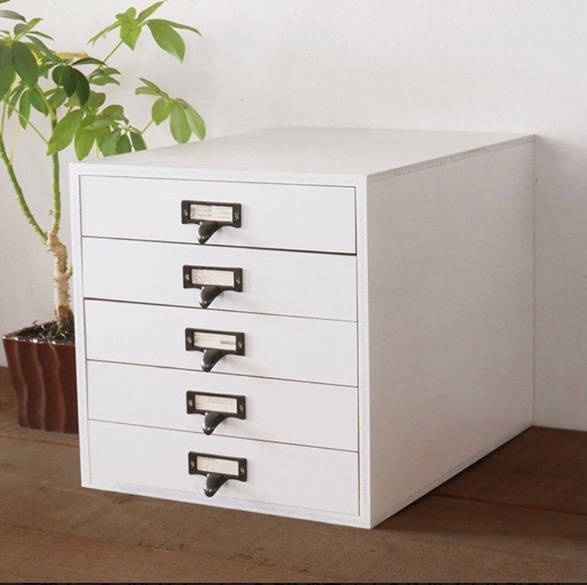 ☆送料無料サイズ変更可能A4ネームプレート7段2列引き出し/木製無垢