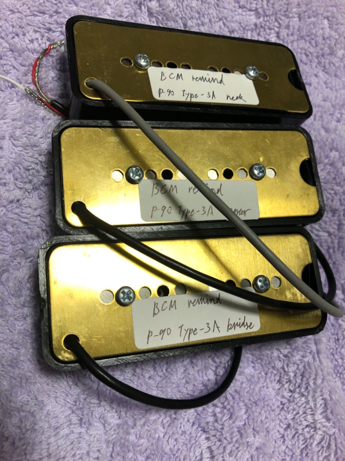 BCM rewind 3PU用　特殊P-90 Type-3A アルニコ5 BCM rewind pickup 3PU向け特殊P-90 Type-3A アルニコ5ロッド