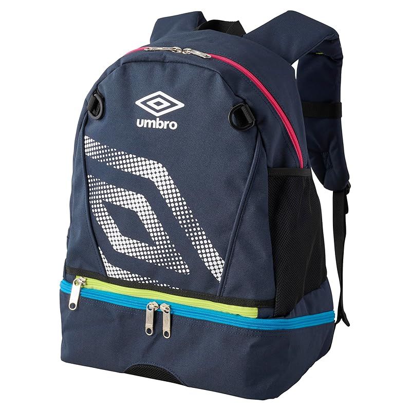 [アンブロ] リュックサック 洗えるバックパック サッカー キッズ ジュニア ボール収納 砂抜けメッシュ シューズルーム はっ水 リフレクター 洗濯可 NV(UF5SBP03J) F 1
