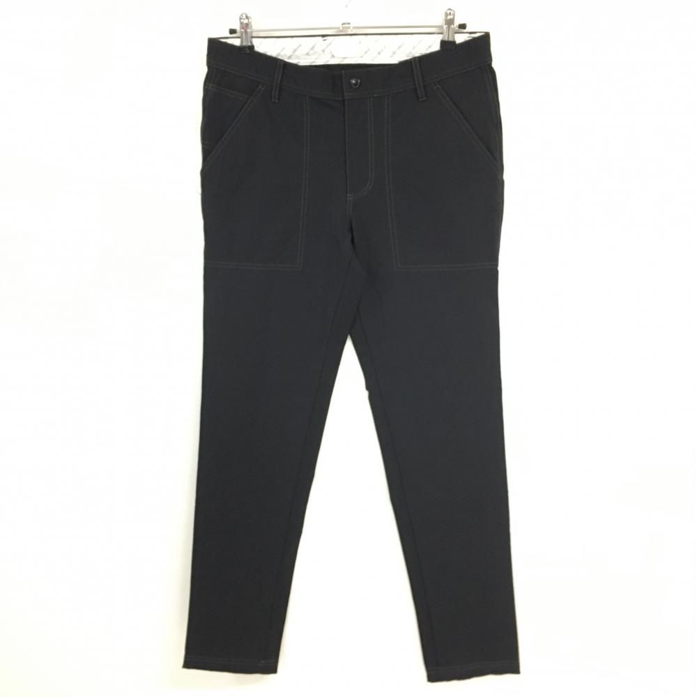 美品】ニューバランスゴルフ パンツ 黒 ステッチグレー シンプル