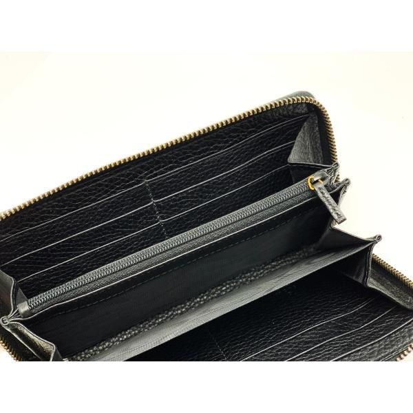 GUCCI グッチ GGマーモント 黒 ブラック カーフ ラウンドファスナー長