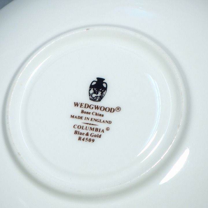 ウェッジウッド コロンビア ブルー&ゴールド カップ＆ソーサー