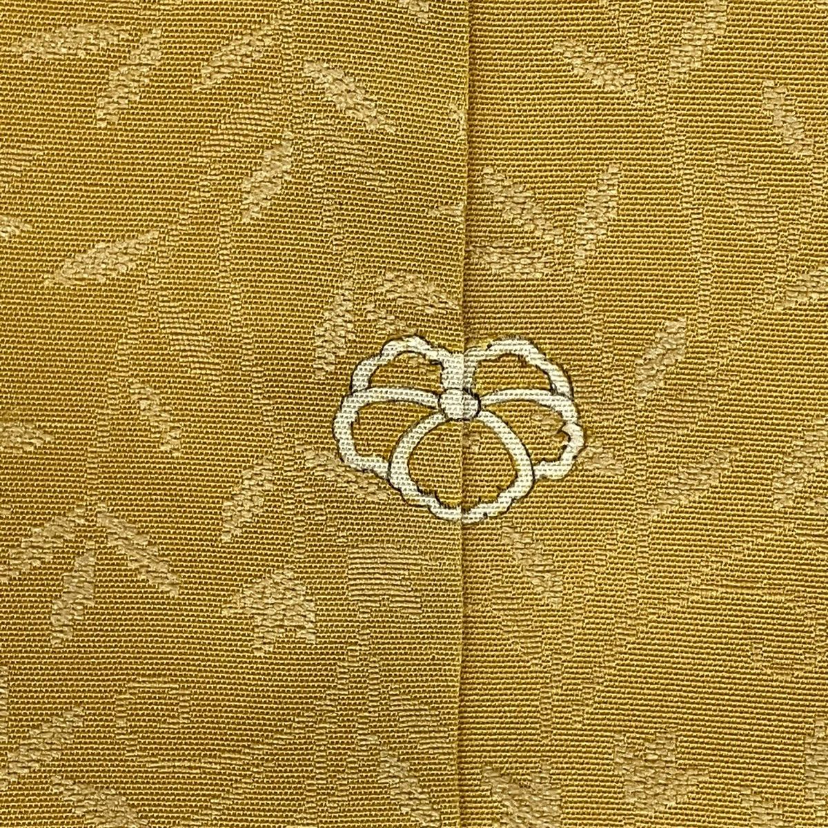 付下げ 身丈156.5cm 裄丈63.5cm S 袷 花唐草 ラメ 金銀彩 黒 正絹 美品  