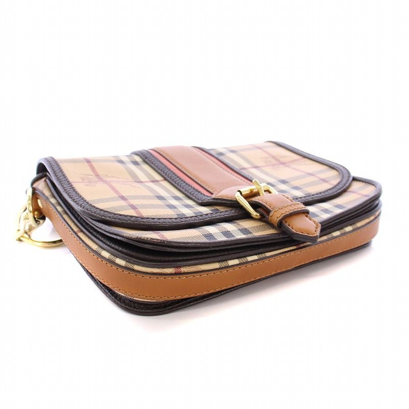 ★BURBERRY バーバリー ショルダーバッグ レザー ブラウン 楽天市場】バーバリー BURBERRY ショルダーバッグ ミニ ポケット
