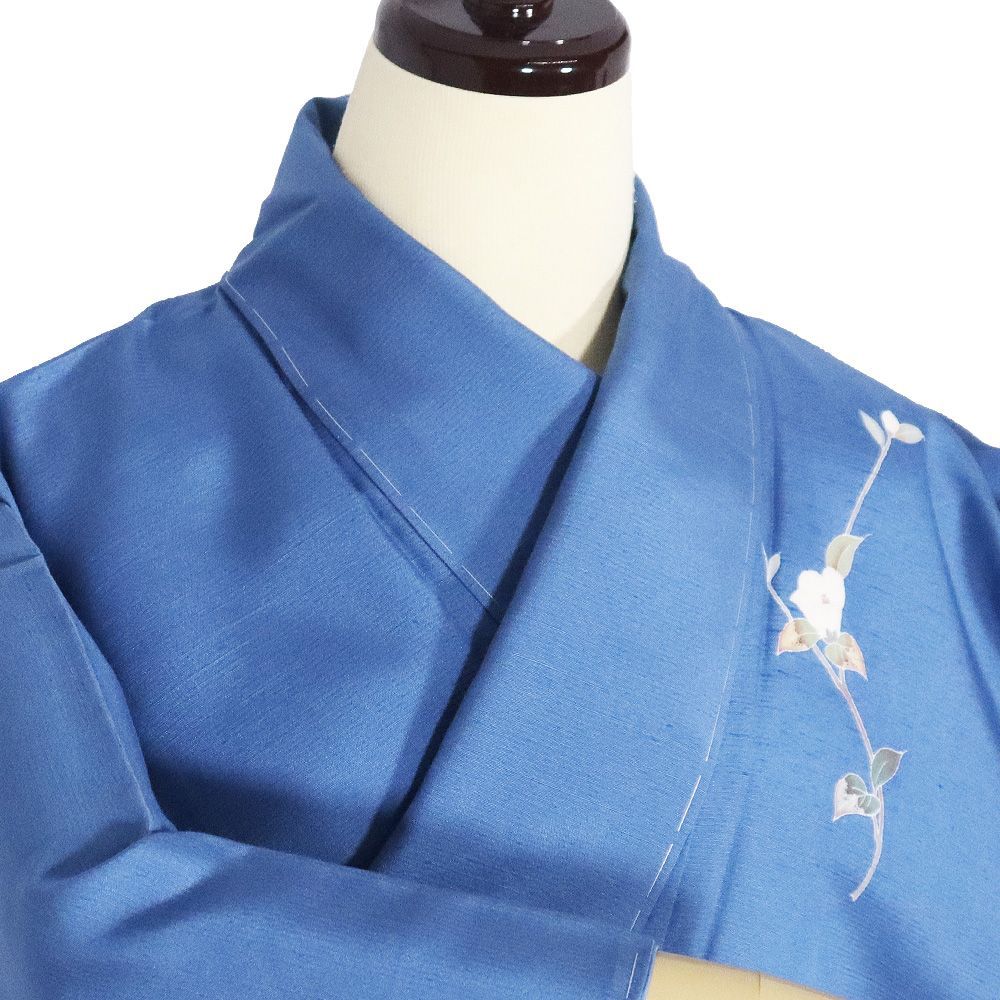 単衣 正絹 着物 Sサイズ“桜や菊が奏でる♪心の琴線に触れる”紬訪問着 S-11 単衣 正絹 着物 Sサイズ“桜や菊が奏でる♪心の琴線に