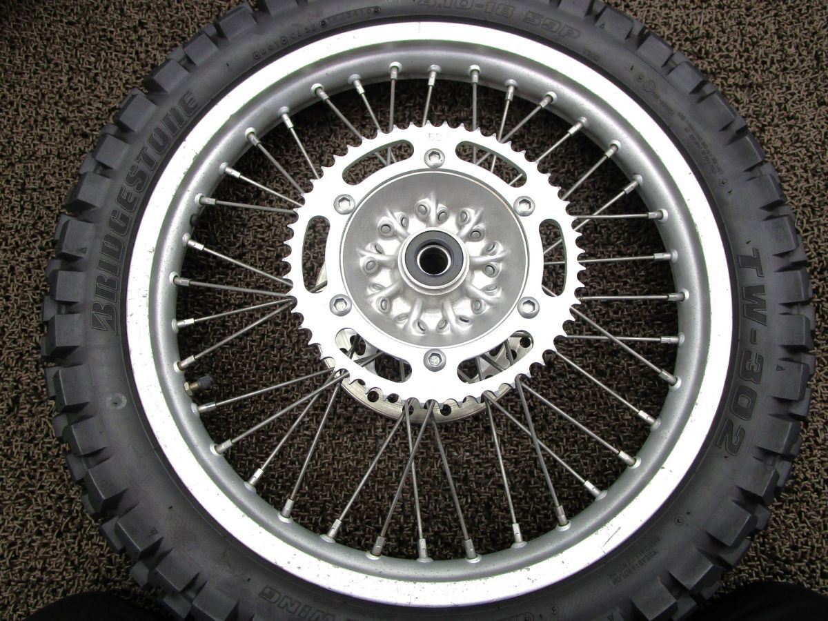 KDX125SR リアホイール スプロケット ディスク □Z564 DX125A カワサキ DX125AE キャブ車 動画有