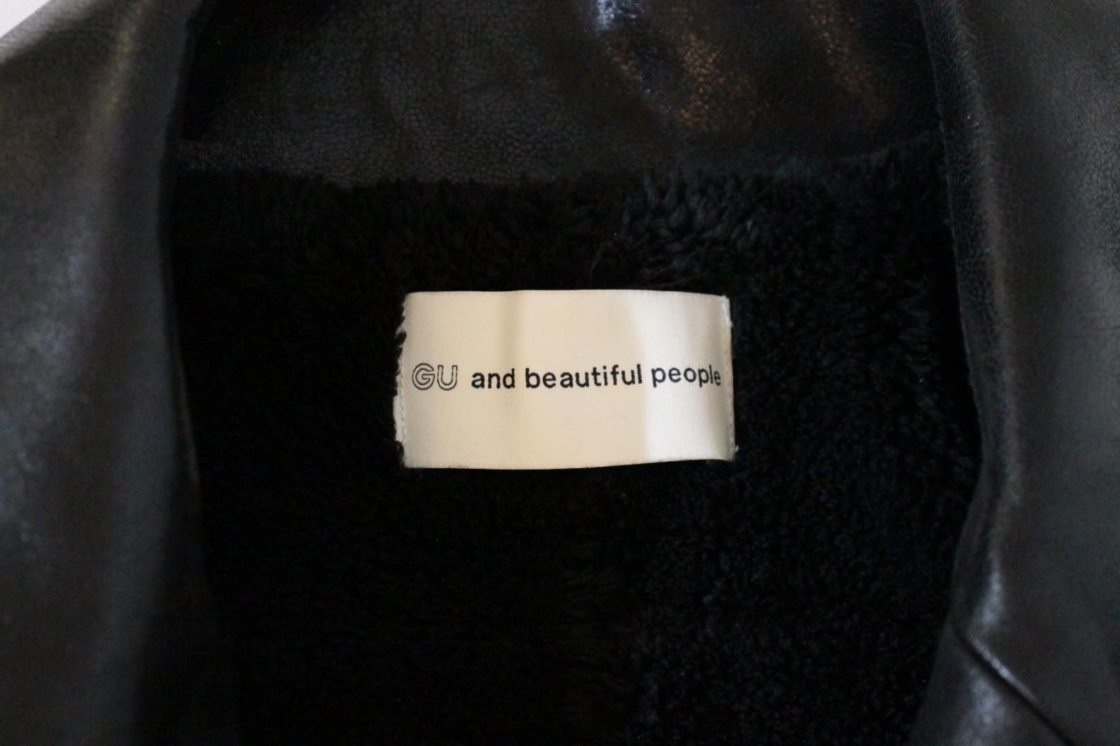 中古】 GU メンズコート L GU × beautiful people/フェイクレザー