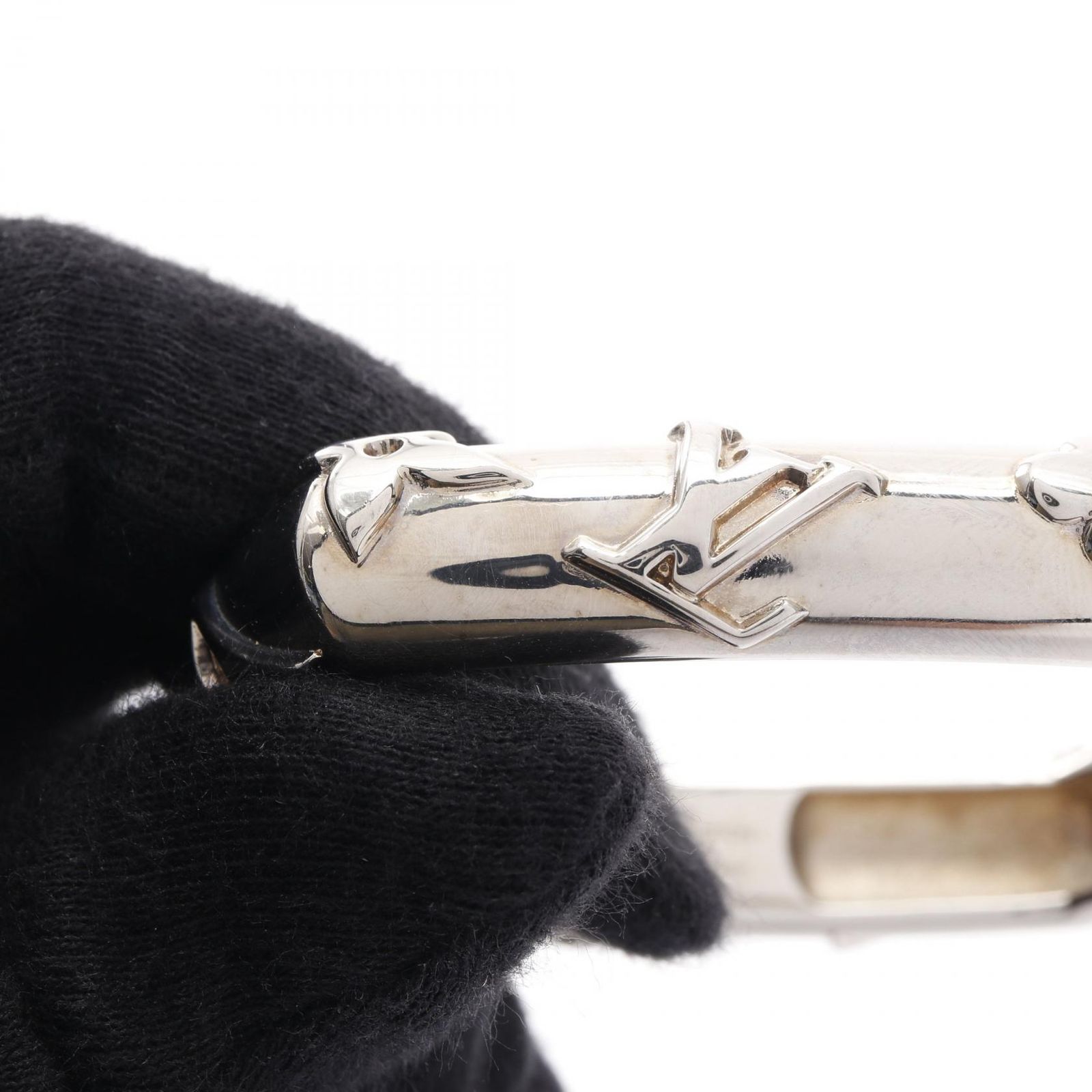 ルイヴィトン 革 ブラック バングル ブレスレット LOUIS VUITTON (ルイ