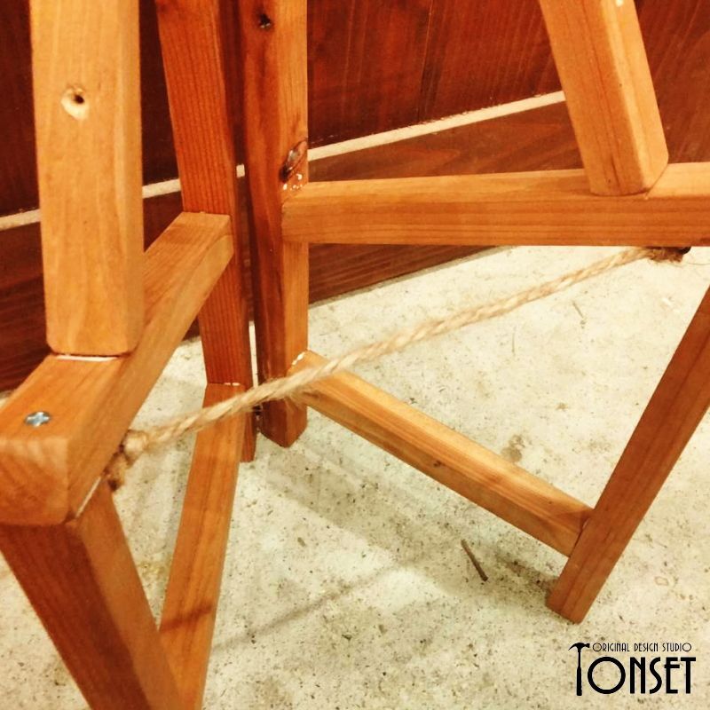 スタンド付き箱什器 オークcol