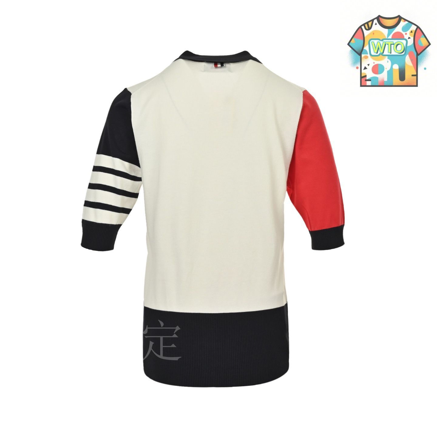 THOM BROWNE. 半袖ニット 今日特価】Thom Browne カラーブロックニットポロ半袖 - メルカリ