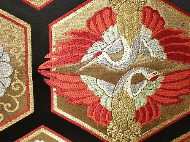 平和屋本店□袋帯 西陣 まとめて100点 向かい鶴 孔雀 花柄 葡萄 七宝