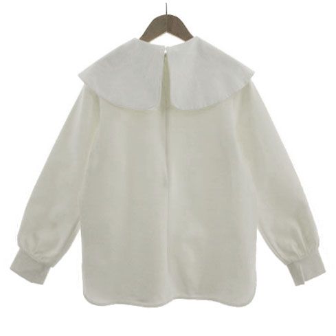 ヨリ yori ワイドカラーストレッチブラウス YR2221-110AW 長袖 日本製 オフ白 ホワイト 白 36 レディース ヨリ yori ワイドカラーストレッチブラウス YR2221-110AW 長袖