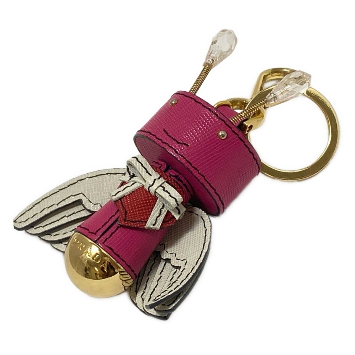 美品】PRADA ロボットチャーム 美品 PRADA プラダ トライアングルロゴ