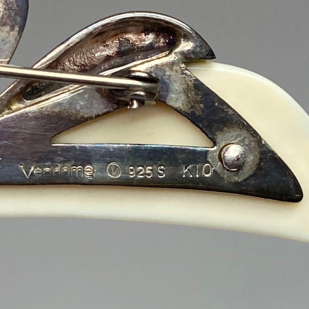 K10|silver刻印金具ブローチ 21g