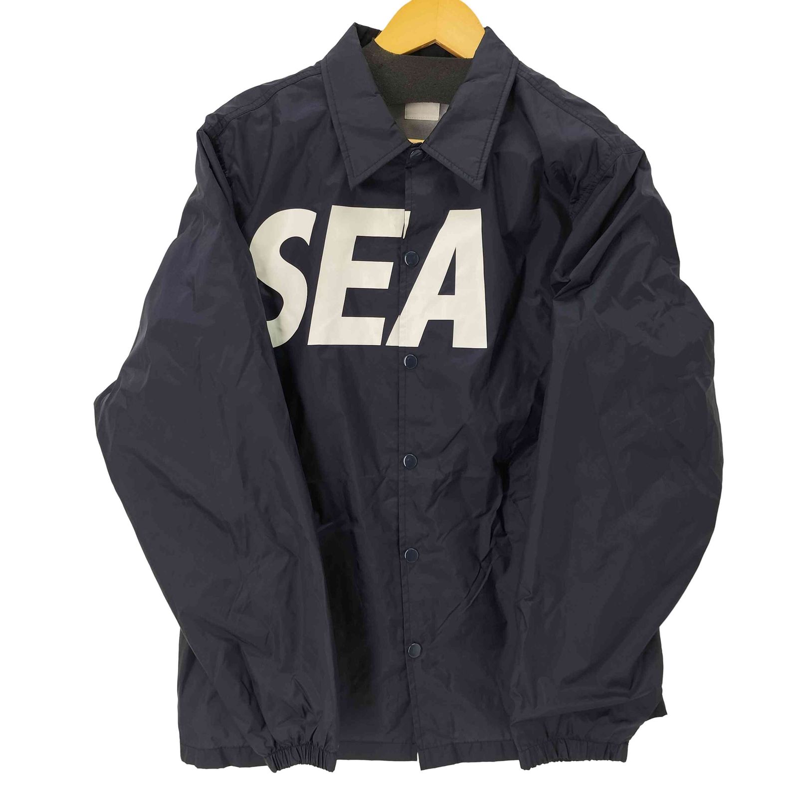 【希少デザイン】ウィンダンシー コーチジャケット バックビッグロゴ 両面プリント ウィンダンシー WIND AND SEA 初期ロゴ コーチジャケット メンズ