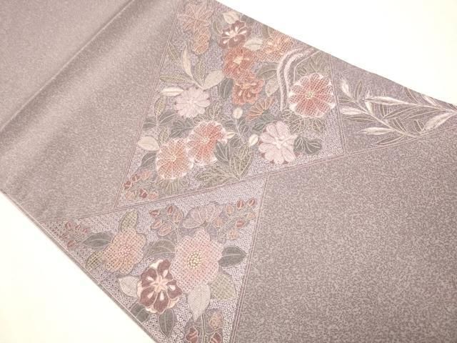 平和屋着物○本場大島紬 中国三大刺繍 スワトウ刺繍 総刺繍 太鼓柄袋帯