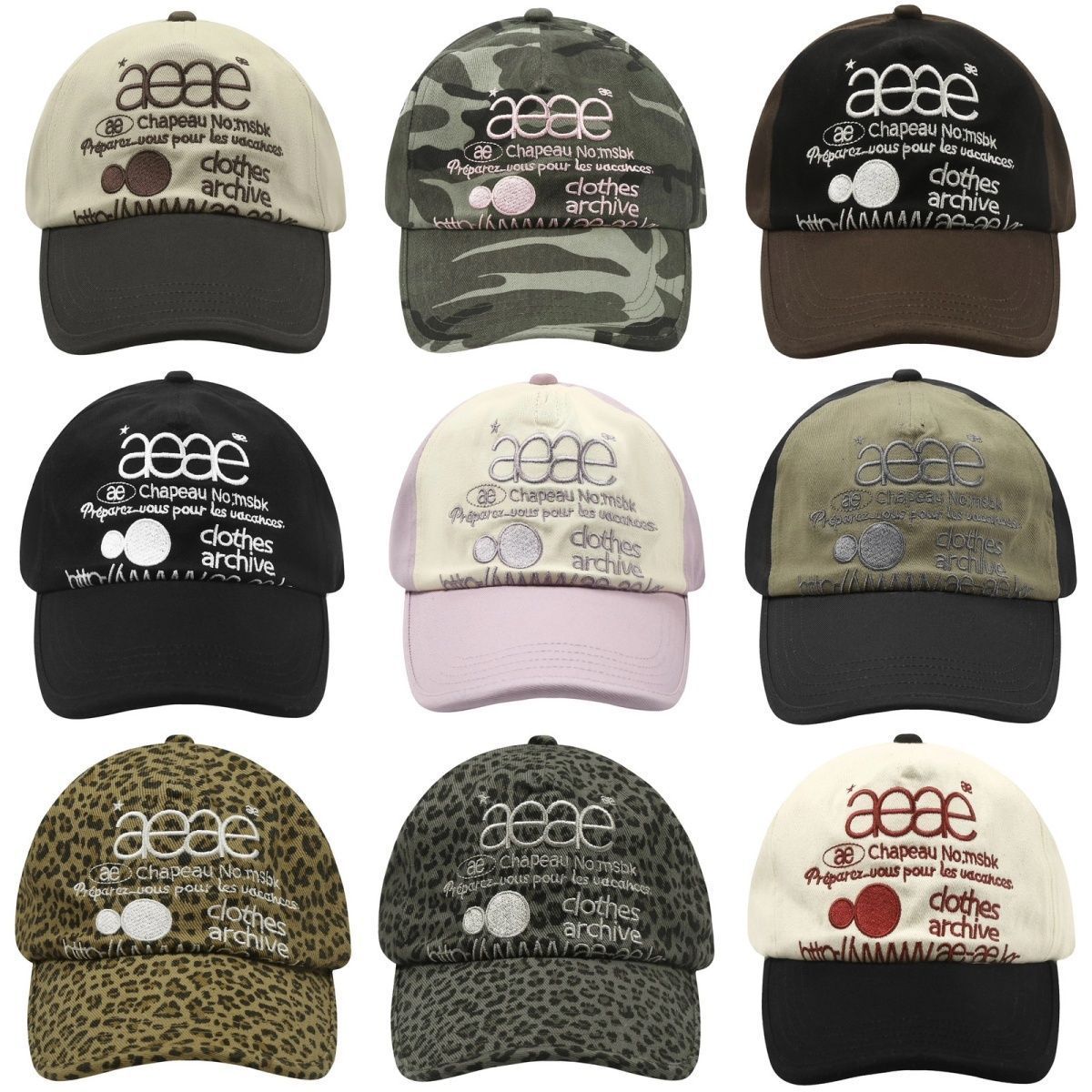 新品　韓国購入正規品 aeae 迷彩キャップ 帽子 赤刺繍③ aeae CAP キャップ 帽子 カモフラ 韓国 未開封品 品薄商品
