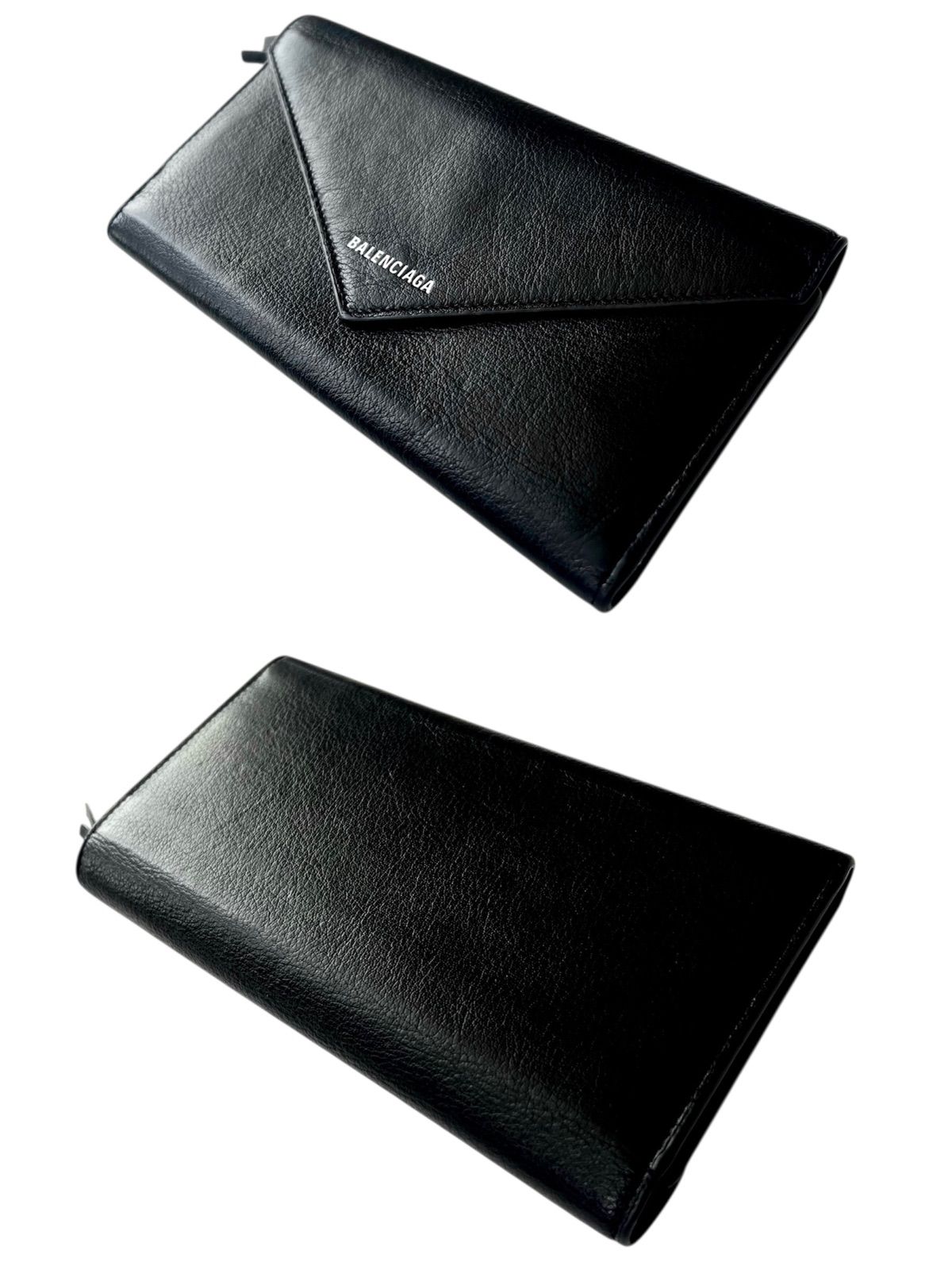 【極美品】バレンシアガ 長財布 ペーパー コンチネンタル レザー 黒 美品✨ BALENCIAGA財布 バレンシアガ長財布 ペーパー