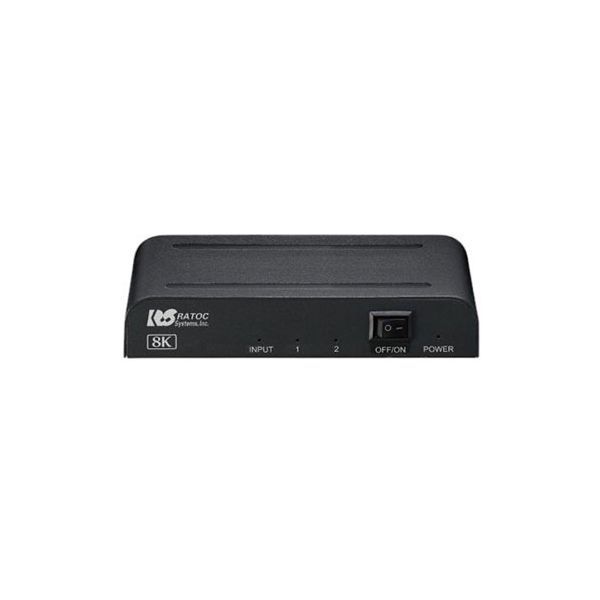 ラトックシステム 8K対応 1入力2出力 HDMI分配器 1つの映像信号をモニター2台に出力 8K60Hz|4K120Hz対応 RS-HDSP2-8K