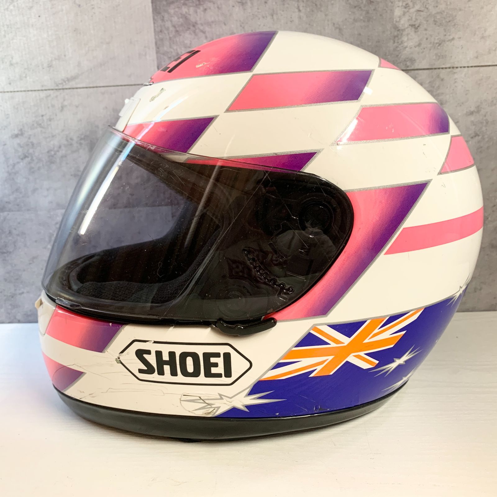 【即納あり】当時物 SHOEI X-8SP ワイン ガードナー レプリカ ヘルメット Lサイズ Lサイズ