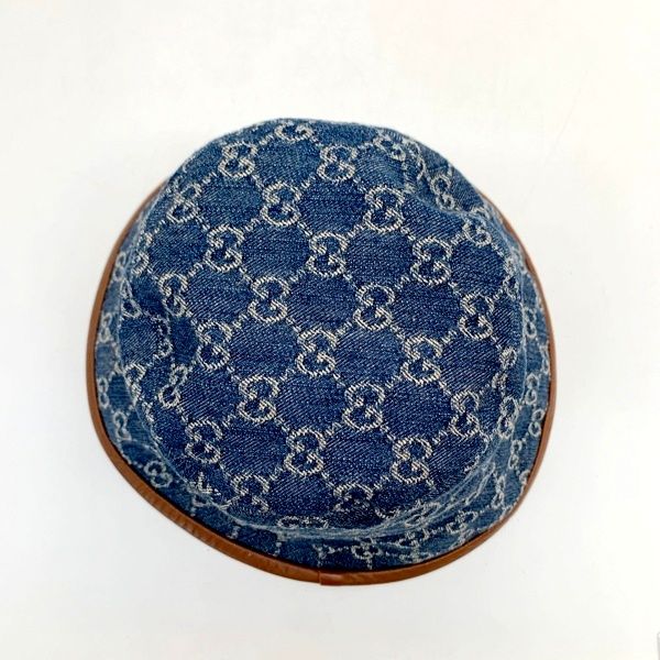 GUCCI グッチ デニム バケットハット 美品 576371 4HAC3 GGロゴ 総柄
