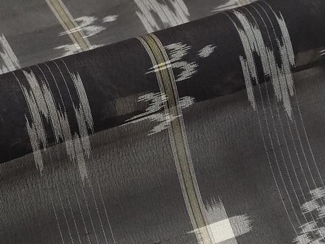 平和屋本店□極上 夏物 本場琉球絣 夏琉球 黒地 逸品 CYAA1888s5  