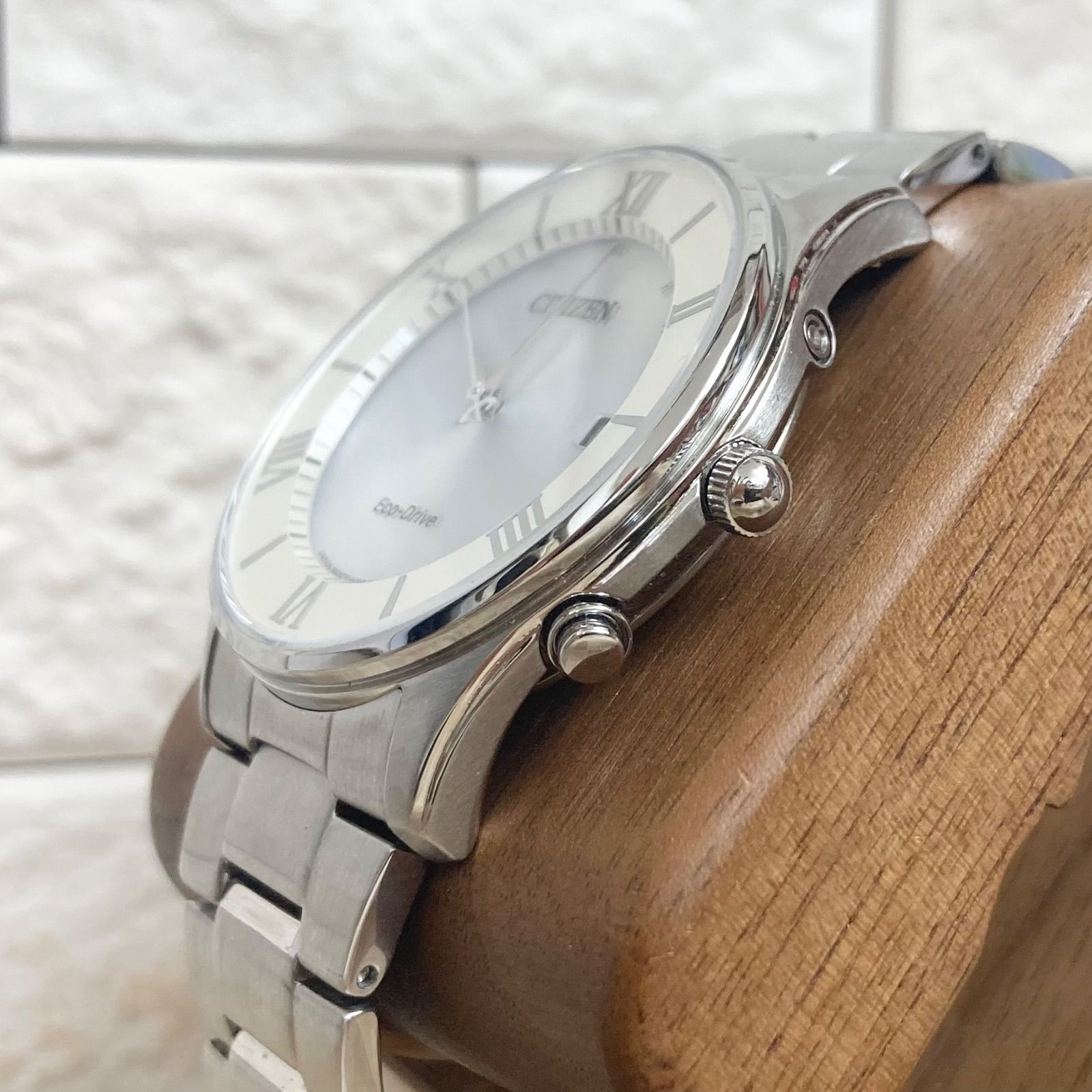 稼働✨CITIZEN エコドライブ メンズ 腕時計 H415-S112907 黒