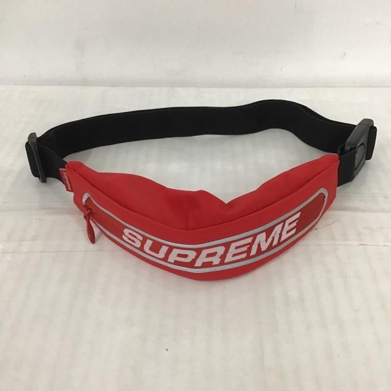 supremeシュプリーム 赤 ランニングウエストバッグ ボディバッグ ...