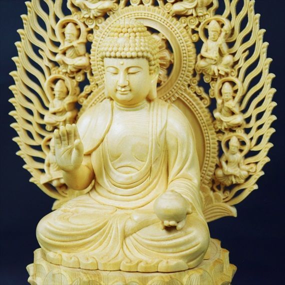薬師如来 薬師如来像 薬師瑠璃光如来 座像 木彫り 仏像 仏教美術