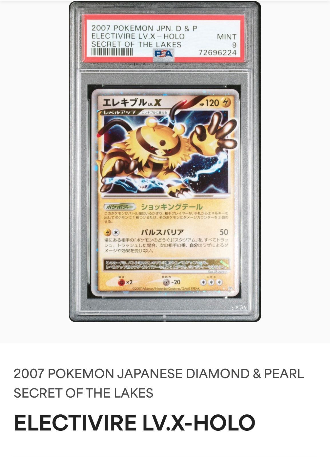 PSA10】ポケモンカード エレキブル Lv.X 【公式通販】