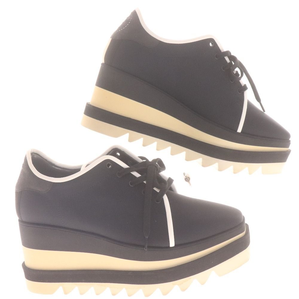 【最短翌日配送】 ステラマッカートニー シューズ 靴 スニークエリス 800014 厚底 プラットフォーム レディース 37 23.5cm相当 ブラック 付属品付き ぜひ、見逃さない。