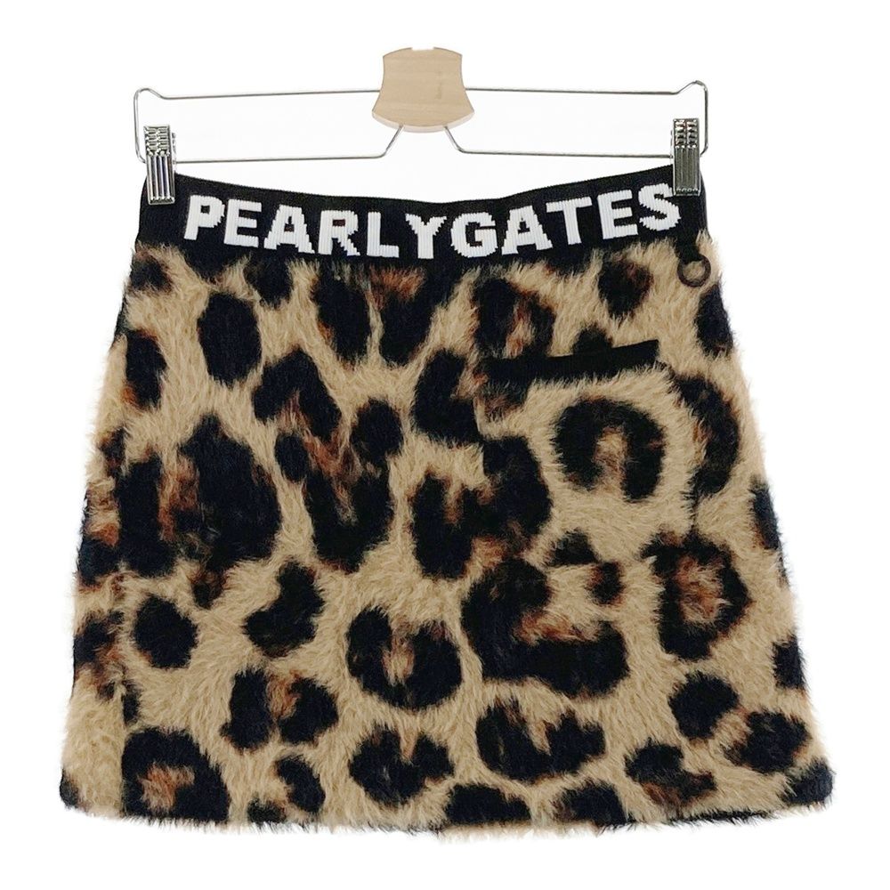 サイズ 1 PEARLY GATES パーリーゲイツ ファー スカート レオパード柄 ベージュ系 240101395836 ゴルフウェア レディース ストスト