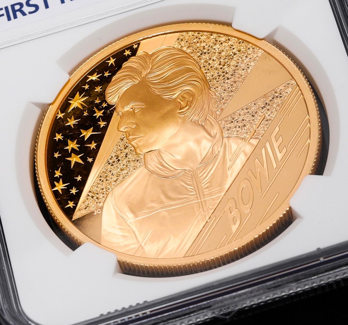 2020年 デヴィッド・ボウイ200ポンドプルーフ純金2オンス金貨NGC