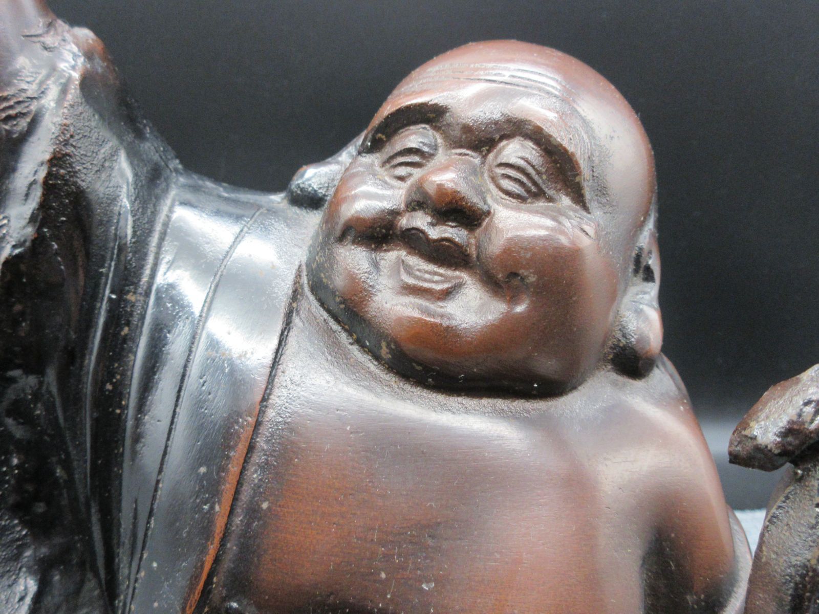 R 様専用】☆鋳物 七福神 布袋様 布袋 ほてい 縁起物 置物 (中 