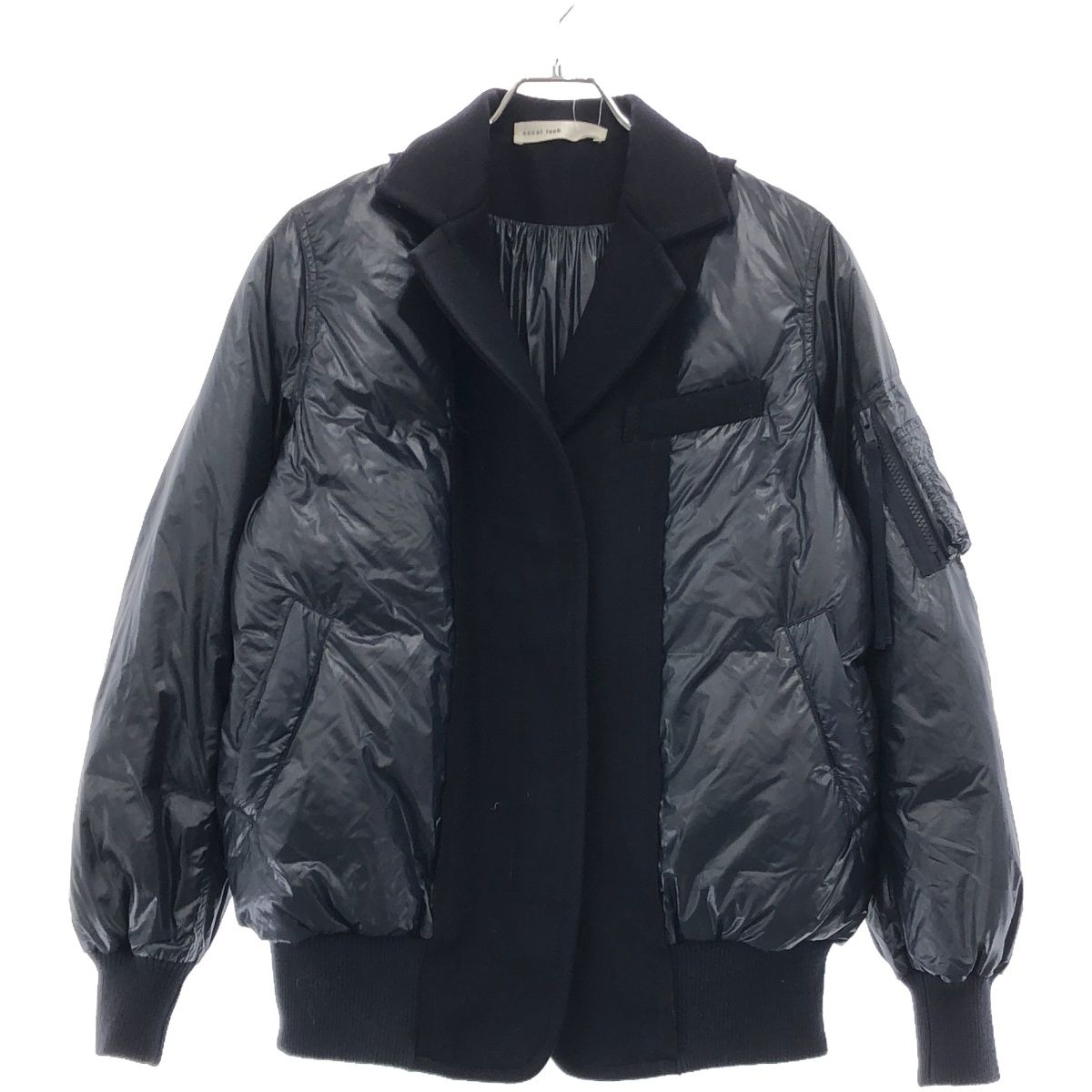 sacai luck サカイラック 15AW メルトン切替ダウンボンバージャケット 