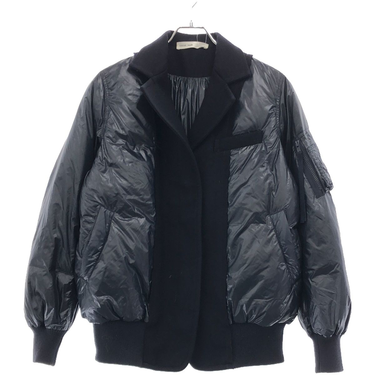 sacai luck サカイラック 15AW メルトン切替ダウンボンバージャケット 15AWLU1057 ネイビー 1 - メルカリ