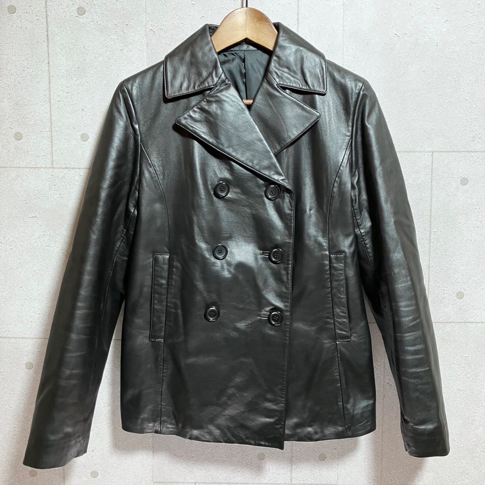 COMME CA DU MODE コムサデモード レザー ダブルジャケット アウター