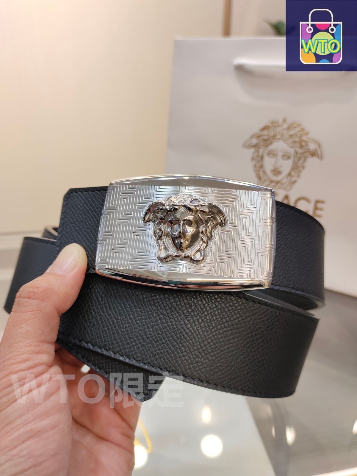 今日特価】Versace ヴェルサーチ レザーベルト - メルカリ