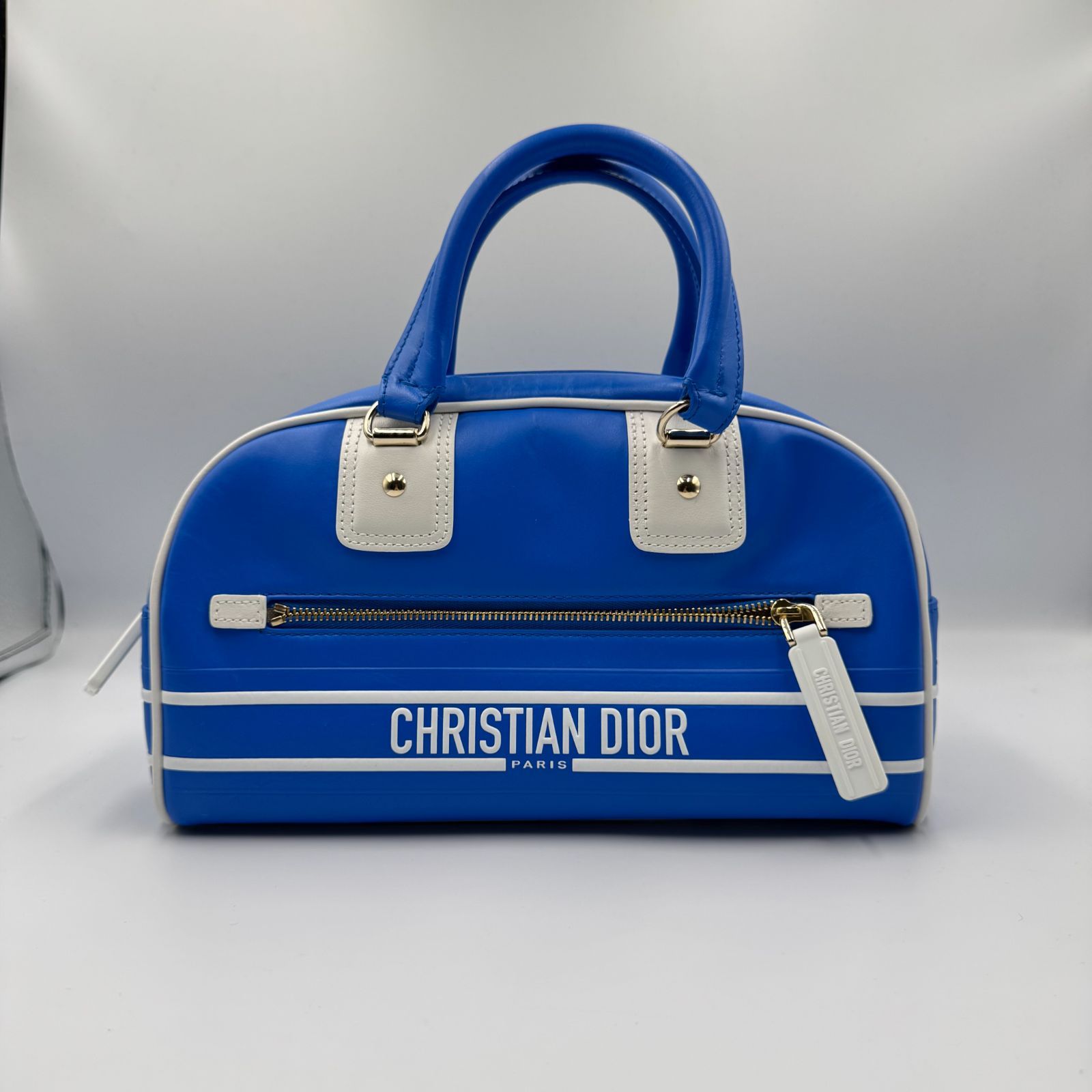 Dior VIBE ヴァイブ スモール ボウリングバッグ カーフ ブルー