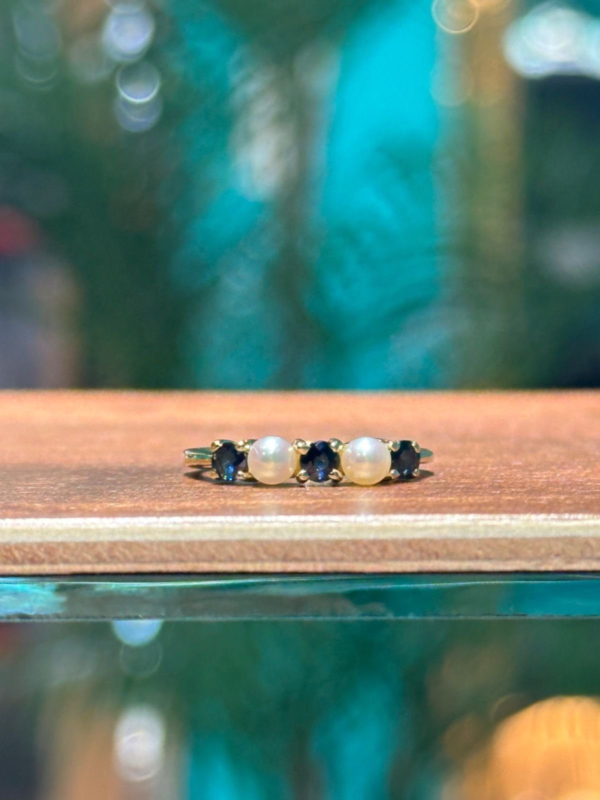 Tiffany&Co.ティファニー 750 サファイア ベビーパール リング