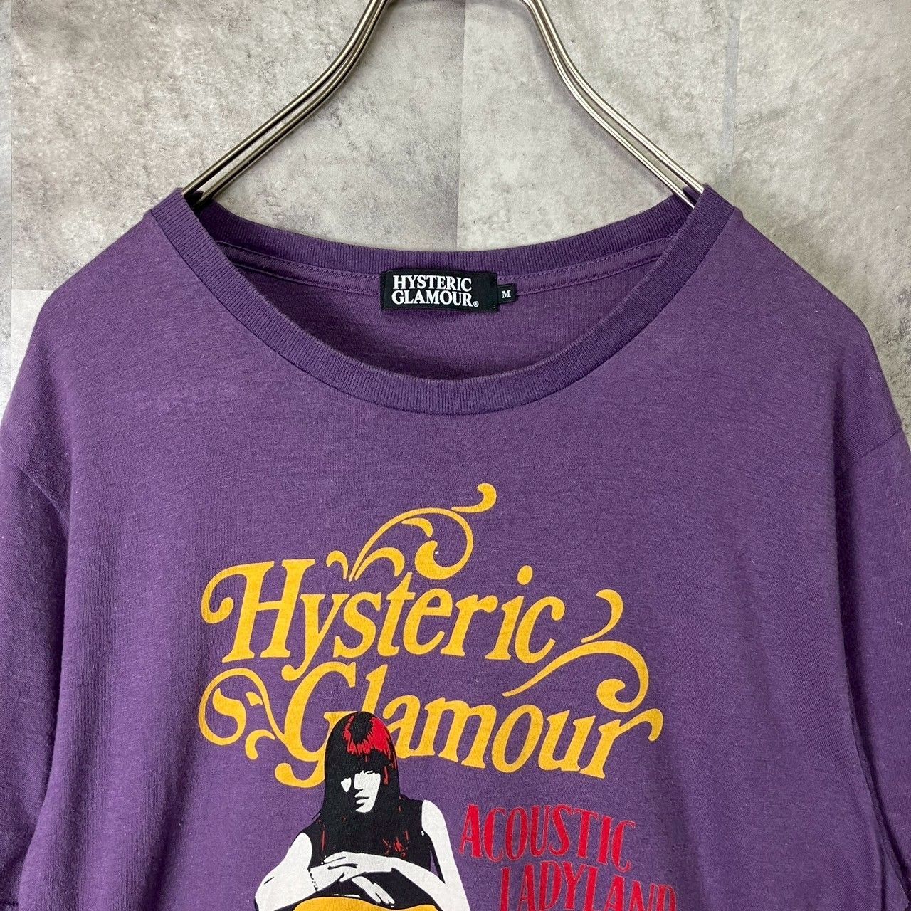 ヒステリックグラマー Tシャツ ビッグロゴ ヒスガール 紫 M