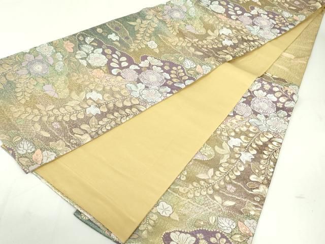 専用帯2395 2185 二本セット ●やまと誂製 高級 正絹 六通 袋帯辻ヶ花 平和屋着物○六通柄袋帯 雲取り辻が花 金銀糸 やまと誂製 正絹